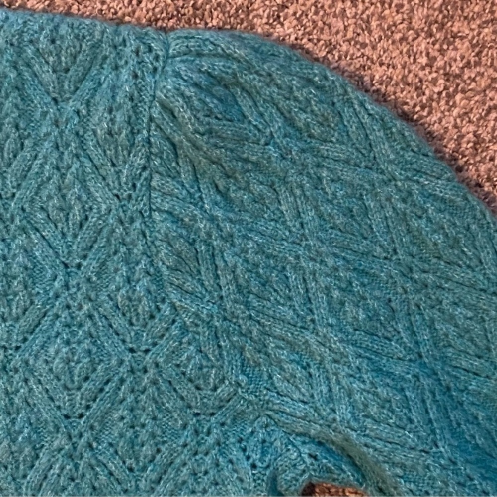 ASOS Teal Cable Knit Sweater - Picture 2 of 8